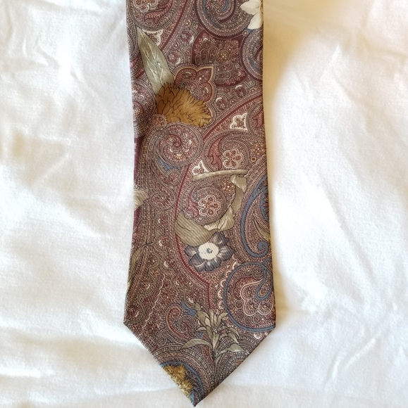 🌿Vintage Silk CC Courtenay Paisley Neck Tie - Picture 1 of 6